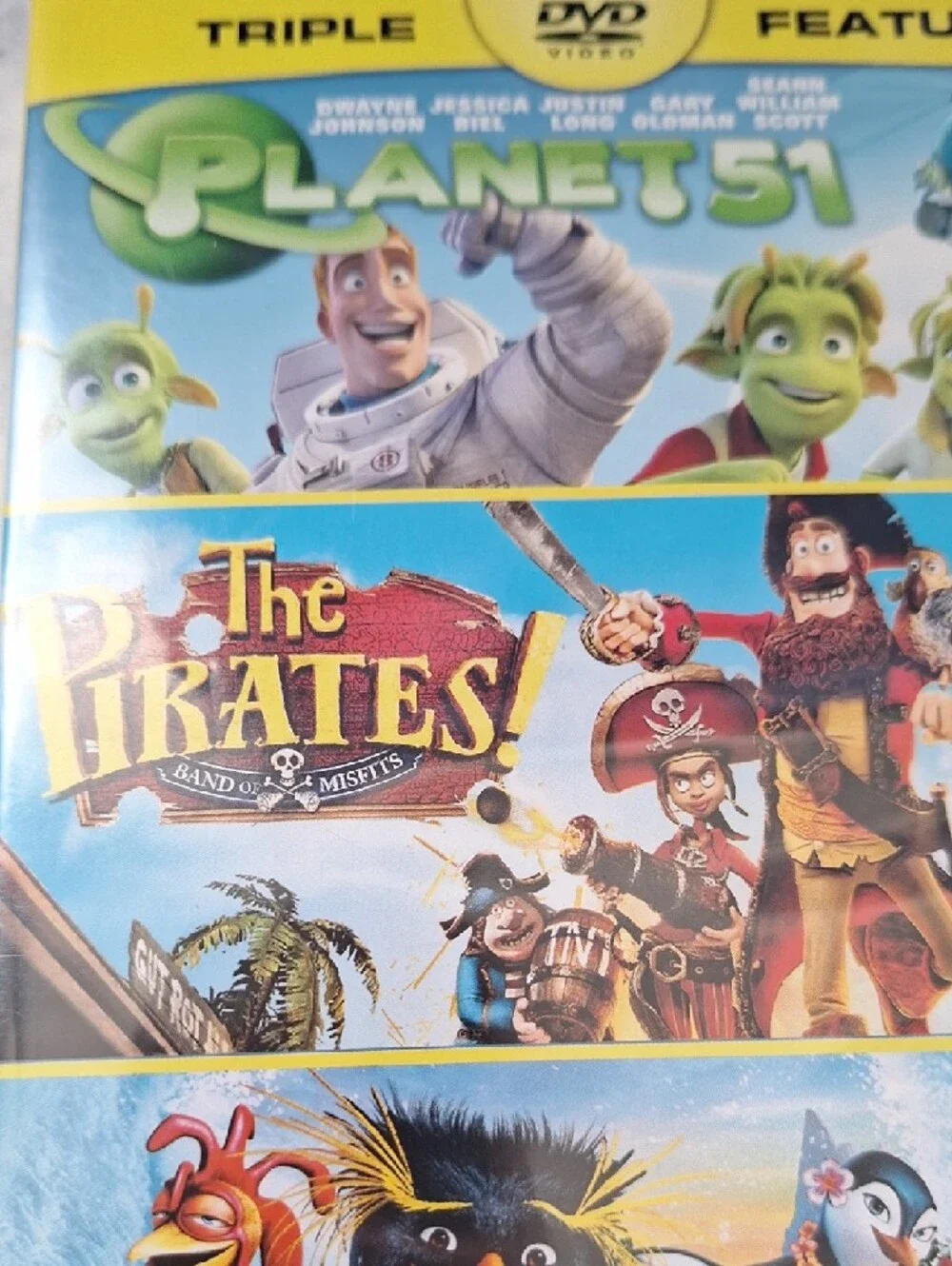 Sony Triple Feature DVDs , Pirates, Penguins And Martians